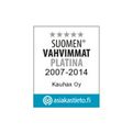 Suomen vahvimmat platina 2007-2014, Kauhax Oy, asiakastieto.fi